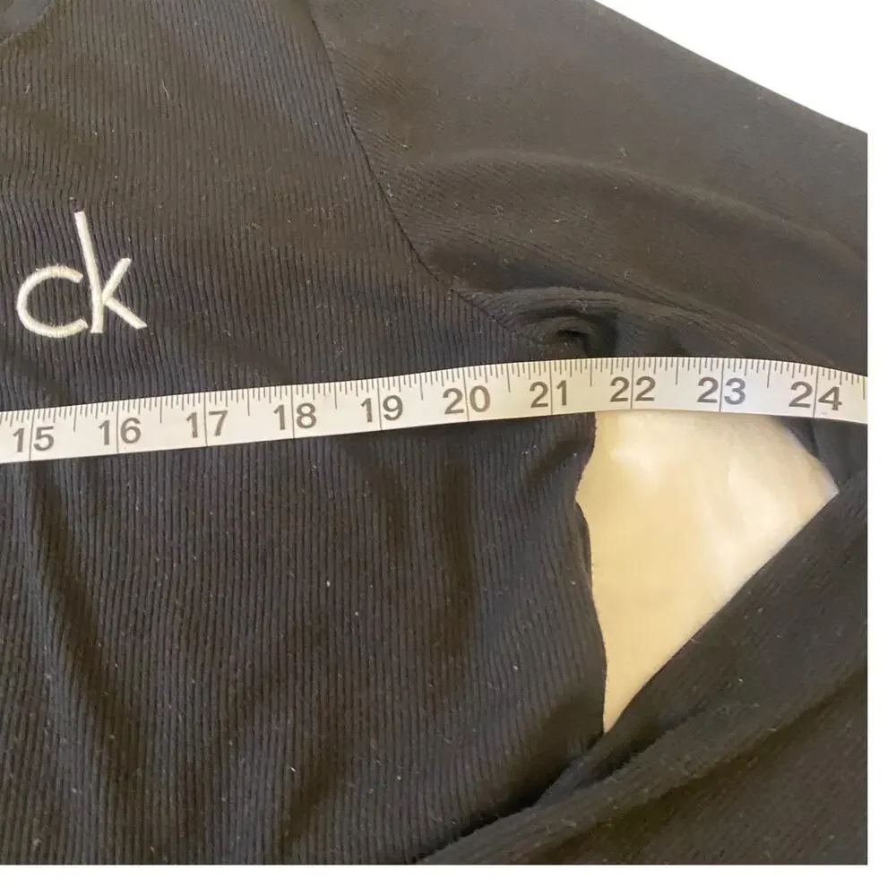 Women's CALVIN KLEIN Sleep XL Henley Shirt Long Sleeve Waffle Knit 3 Buttons